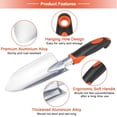 thumbnail image 4 of Garden Shovel Garden Hand Trowel, Heavy Duty Hand Shovel with Ergonomic Handle, Small Gardening Tools for Digging, Rust Resistant Gardening Spade Trowel Tools, Orange(includes a pair of gloves), 4 of 7