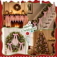 thumbnail image 2 of Yexmas 12pcs Pink Velvet Christmas Bows, Ribbon Bows Xmas Ornaments for Christmas Tree Home Party Staircase Door Wreath Garland Holiday Decor, 2 of 7