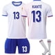 thumbnail image 1 of 2024 - 25 ropa de fútbol para niños, uniforme de fútbol para niños, uniforme de fútbol para niños, camisa de aficionados mbappe, uniforme juvenil de manga corta, Francia espera - 13m, 1 of 8