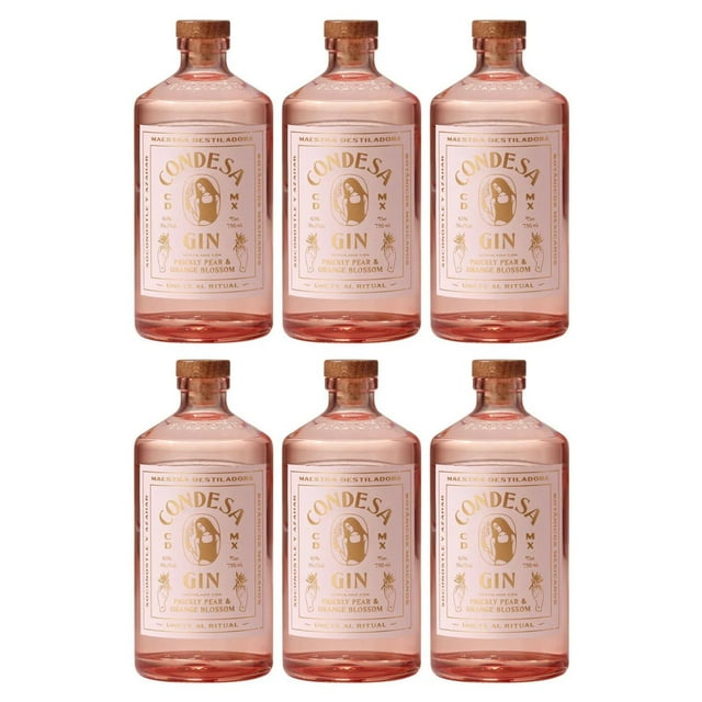 Pack de 6 Ginebra Condesa Rosa 750 ml Condesa Rosa