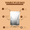 thumbnail image 3 of Food Storage Bags – 25 Count 1-Gallon 13mil Aluminum Foil Packaging Mylar Bags – Heat Sealable Bags for Packaging Food, Candy, Sugar, Snacks and Herbs – Smell Proof Stand Up Sealed Bags, 3 of 5