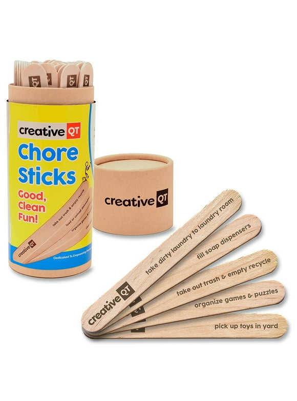 Creative QT Chore Sticks for Kids - Make Chores a Game - Interactive Family Activity Combine Responsibility with Rewards - A Fun Alternative to a Chore Chart