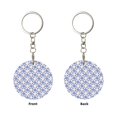 thumbnail image 2 of Naloa Plaid Flowers Print Round Keychain Keychain Key Ring, Key Tag, Key Chain Bulk for Gift Accessories (Round), 2 of 7