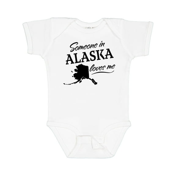 Inktastic Someone in Alaska Loves Me Boys or Girls Baby Bodysuit