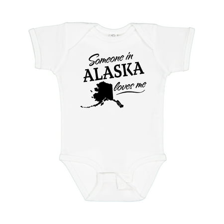 

Inktastic Someone in Alaska Loves Me Gift Baby Boy or Baby Girl Bodysuit