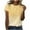 Yellow, variant on Sparkling Gradient Crew Neck Tee for Women - Summer Trendy Short Sleeve Tshirt with Shimmer Design, Casual Tops S-2XL