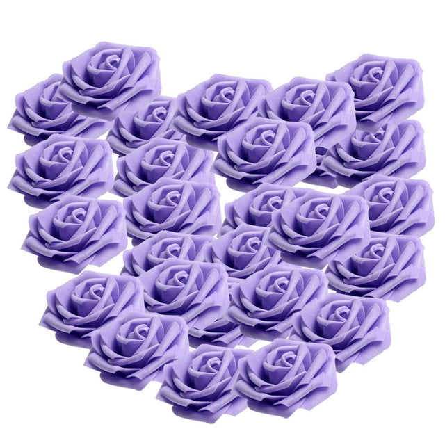 jifeng 100 Pack Artificial Rose Flower Head Wedding Decor Craft Party Favor