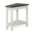 thumbnail image 4 of Orso Chairside Table, Shelf, 24 Inch Angled Brown Top, White Mahogany, 4 of 5