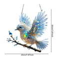 thumbnail image 6 of OIUR Bluebird Hanging Decoration Stained Glass Art Bird Ornament 2D Flat Acrylic Pendant for Window Wall Home Garden Decor, 6 of 7