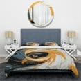 thumbnail image 3 of Designart "Radiant Revolve Spiral in Orange" Abstract Spirals Bedding Covert Set - Abstract Orange Modern Bed Set With 2 Shams, 3 of 5