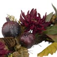 thumbnail image 2 of Northlight Mums and Pomegranates Artificial Floral Wreath, Red 20-Inch, 2 of 4