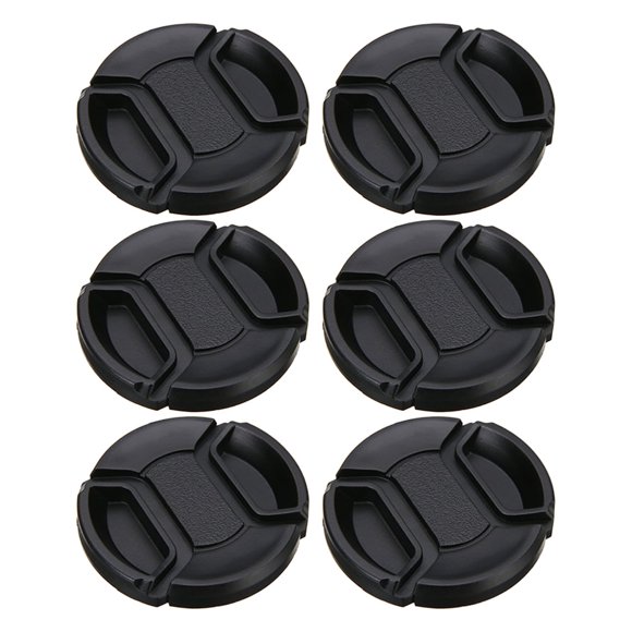 6Pcs Center-Pinch Camera Lens Cover Camera Lens Protectors Snap Cover 49mm