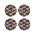 thumbnail image 2 of Disketp Burning Rugby Balls Funny Coasters,4 Pcs Leather Coasters With Holder, Perfect Housewarming Hostess Gifts,Protect Furniture From Water Marks Scratch And Damage, 2 of 9