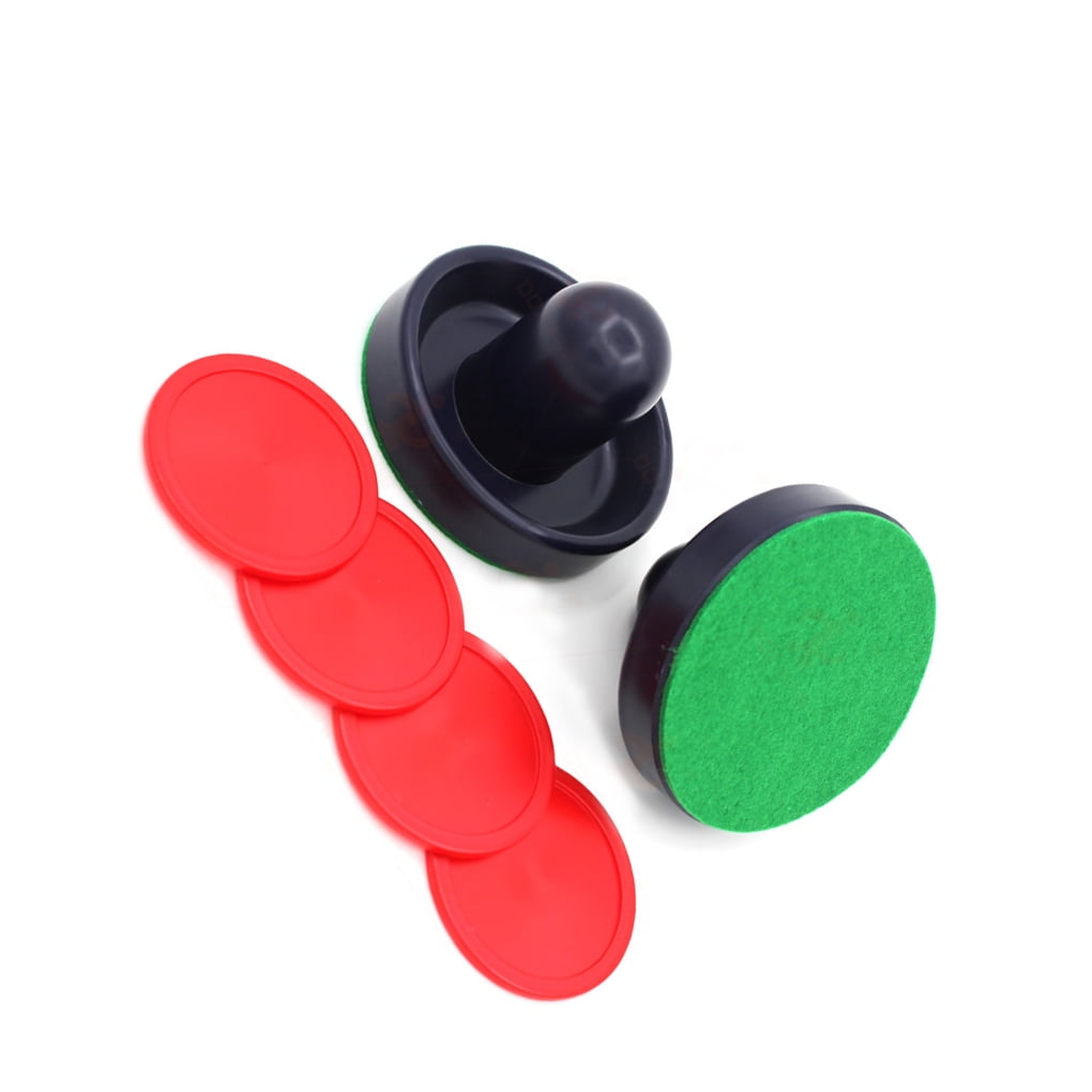 Air Hockey Puck Paddle Kit Portable Ergonomic Handle Design Air Hockey Puck  Training Set with 4 Pucks and 2 Paddles for Puck Game Activity 