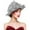 Gray, variant on Women's Kentucky Derby Church Hat Organza Fascinator Wedding Tea Party Hat Wide Brim Sun Caps Lightweigh Comfortable Lovely Fashion& Gift Worthy-Black