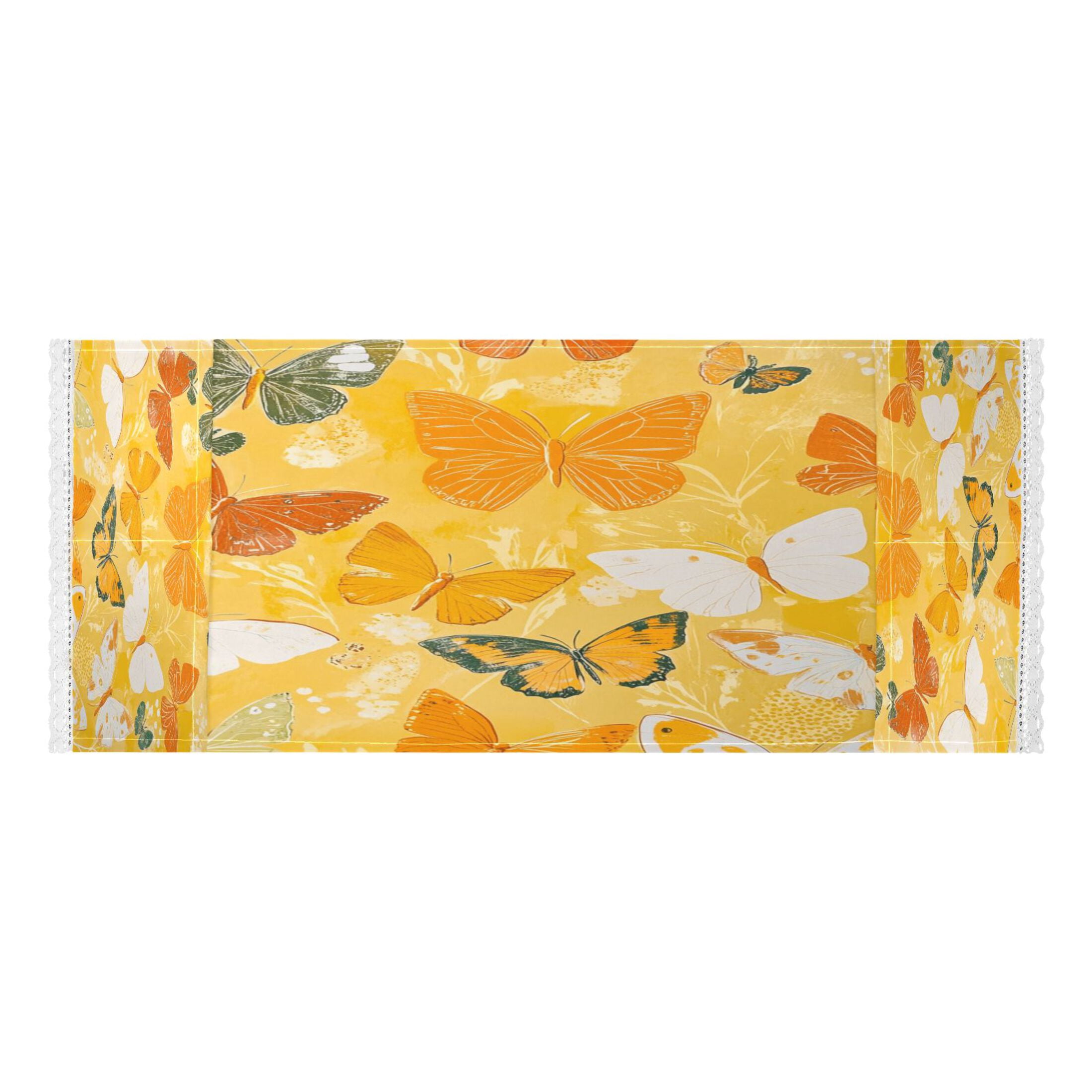 Orange ButterflyWasher and Dryer Covers Dust-Proof and Oil Resistant Fridge Cover with 4 Storage Pockets Washing Machine Top Cover for Laundry Kitchen Home 51.2 x 22 In