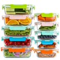 thumbnail image 1 of Recipientes de vidrio para almacenamiento de alimentos UMEIED, paquete de 10 con tapas, 34 oz, 1 of 6
