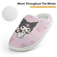 thumbnail image 4 of Kids Slippers Kuromi And My Melody House Slippers Warm Soft Plush Slipper Anti-Slip Winter Fluffy House Shoes for Boys Girls, 4 of 7