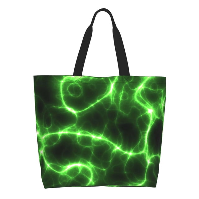 Easygdp Green Lightning Bolsas Tote para Mujer, Bolsos de Hombro para Viaje, Bolsos de Mano de Gran Capacidad para Compras y Trabajo
