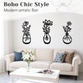 thumbnail image 2 of Metal Wall Art Decor Rustic Home Decor Modern Farmhouse Dining Room Housewarming Gifts Minimalist Flower Wall Decors for Livingroom Bathroom Bedroom 3PCS Design 8, 2 of 6
