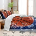 thumbnail image 5 of BlessLiving Basketball Duvet Cover Set Twin, 3 Piece Basketball Bedding for Boys Sports Kids Bed Sets, 5 of 7