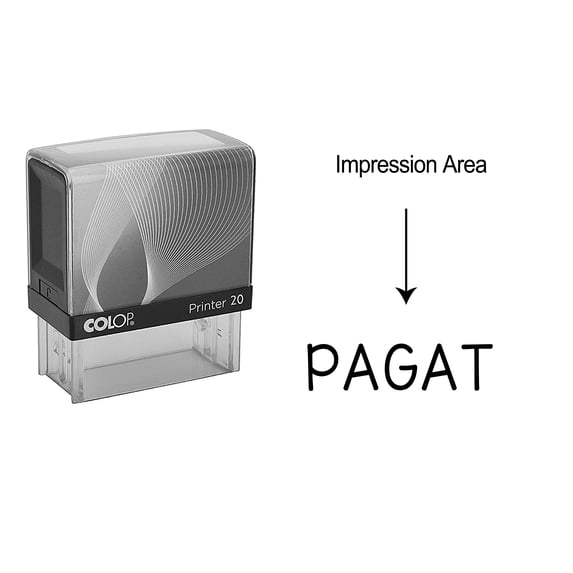 eloria Pagat Self Inking Rubber Stamp Business Custom Stamp Office Stationary, Color: Black Ink