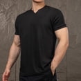 thumbnail image 6 of Cmfcve Cotton Linen T-Shirt for Men Henley Casual Short Sleeve Shirt 2026 Summer Textured Knit Beach Vacation Top, 6 of 8