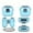 Transparent Blue, variant on Protective Case for AirPods 4 2024 Wireless Earbuds, Transparent Shockproof TPU Case Protective Cover Case  for Airpods 4 with Keychain