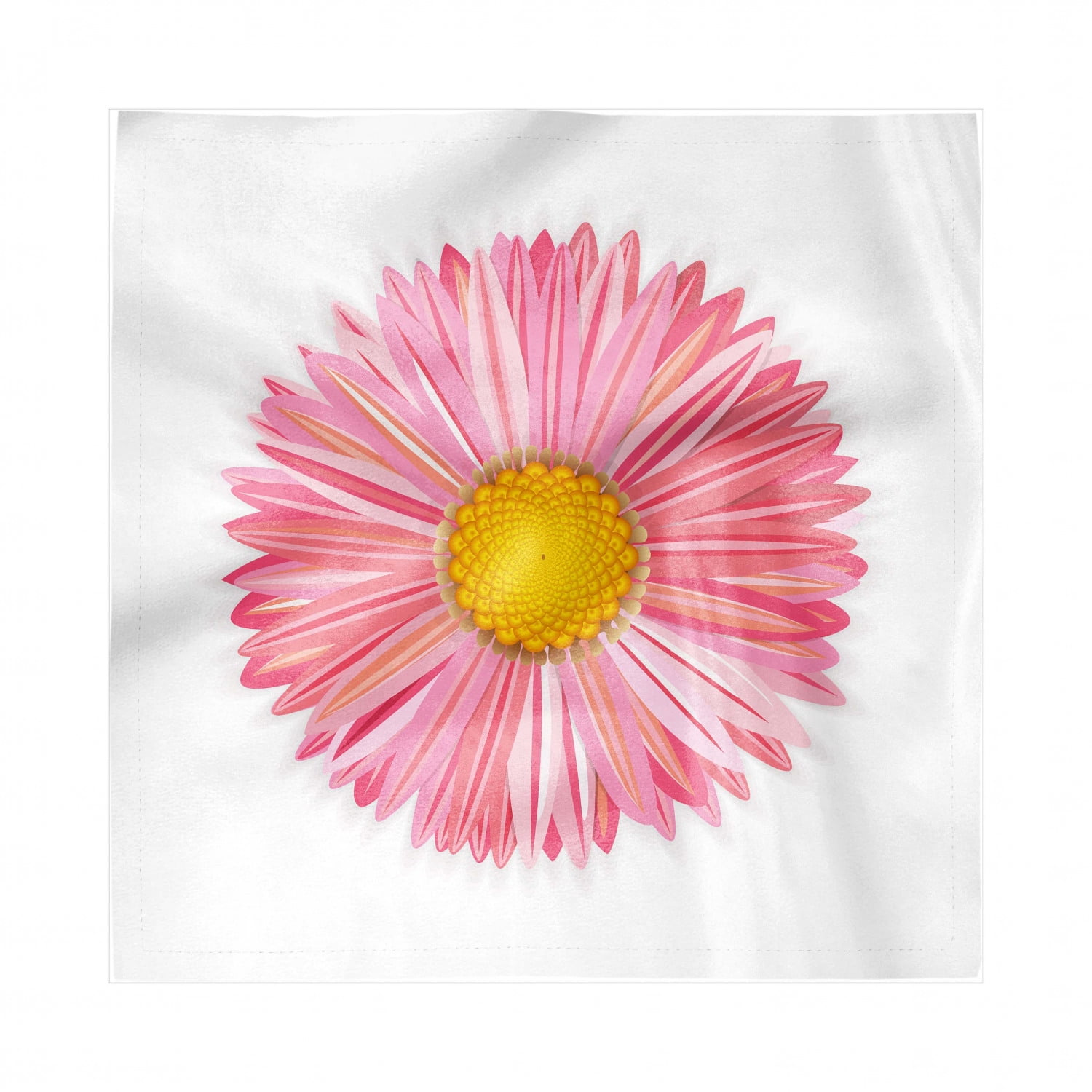 Gerber Daisy Napkins Set of 4, Flower Close up with Geometry Stamen and ...