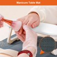 thumbnail image 4 of Diesisa Reposabrazos para uñas, reposamanos plegable de piel sintética para manicura, con tapete de uñas suave para mesa, reposamanos suave para uñas acrílicas/almohada de mano para uñas para uso en s, 4 of 5