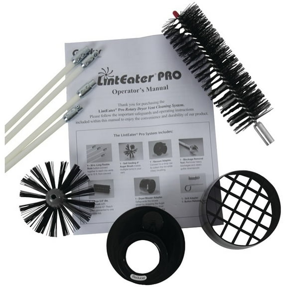 Linteater® Pro 10-piece Rotary Dryer Vent Cleaning System