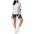 thumbnail image 3 of Womens'S Sheer Off the Shoulder Pullover Mesh Workout Long Sleeve T Shirt Green XXXL, 3 of 8