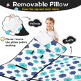 thumbnail image 3 of Pioneer Flower Floral Print Pattern Teens Toddler Nap Mat with Pillow, Sleeping Mat Bag for Preschool Daycare 51"x22", 3 of 6