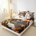 thumbnail image 4 of Feelyou Rustic Dinosaur Kids Twin Sheet Sets, Animal Theme Bedding, 3-Piece, 4 of 7