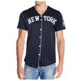 thumbnail image 3 of True Rock Men's New York Slim Fit Pinstripe Baseball Jersey (Navy/White, Small), 3 of 6