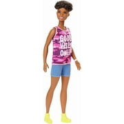 Barbie Fashionistas Doll 128 Wearing “Good Vibes Only” Camo Tank