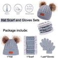 thumbnail image 6 of 3 Piece Kids Winter Hat Scarf Gloves Set, Hat Warm Beanie Hat Boys Gloves Round Scarf Set for Kids 1-5 Years Old,Red, 6 of 9