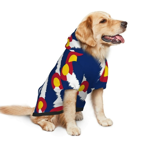 Dog Hoodie Pet Clothes Colorado Snow Mountain Sweater Sweatshirts Pullover Coat for Large Medium Dogs Small