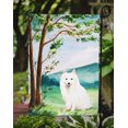 thumbnail image 3 of Carolines Treasures CK2569GF Under the Tree Japanese Spitz Garden Size Flag, 3 of 3