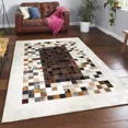 thumbnail image 2 of Cowhide Patchwork Rug Black White Area Rugs Carpet Home Decor Cow Skin Rug Multi Color, 2 of 5