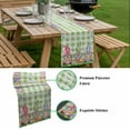 thumbnail image 5 of Easter Bunny Gnomes Table Runner - 70 Inch Long, Kitchen Dining Table Runner Dresser Scarves, Spring Easter Eggs Floral Sage Green Plaid Farmhouse Decor for Coffee Tables Wedding Party Banquet, 5 of 8