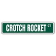 thumbnail image 1 of CROTCH ROCKET Street Sign bike fast super motorcycle rider | Indoor/Outdoor |  24" Wide Plastic Sign, 1 of 1