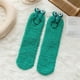 thumbnail image 1 of Puntoco Calcetines Hasta La Pantorrilla De Hombre Y Mujer De Terciopelo Coral Verde,Decoración Hogareña, 1 of 3