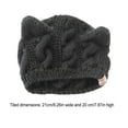 thumbnail image 4 of serony Knitted Hat Cold-Proof Climbing Assorted Colors Thick Comfortable Cable Caps Long-time Service Breathable Durability Beanies Black, 4 of 6