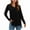 Black, variant on hotojiny Long Sleeve Tops for Women Fall Casual V Neck Basic T Shirts Side Slit Trendy Loose Tunics Tops