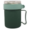 thumbnail image 1 of 1 Set of Breakfast Cup with Spoon Leakproof Oatmeal Container Portable Soup Cup Breakfast Container, 1 of 8