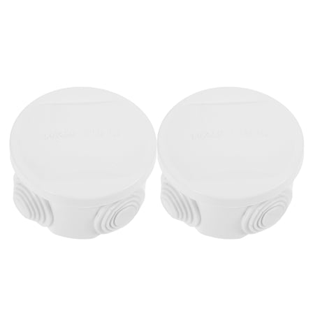GOOHOCHY Waterproof Electrical Box Outdoor Junction Box Abs White 2Pcs 7.9x7.9x1.6In