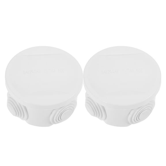 GOOHOCHY Waterproof Electrical Box Outdoor Junction Box Abs White 2Pcs 7.9x7.9x1.6In
