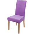 thumbnail image 1 of Velvet Stretch Dining Room Chair Covers Soft Removable Dining Chair Slipcovers Set of 6, Light Purple, 1 of 7