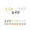 thumbnail image 3 of Pack Of 1 Music Cake Toppers Colorful Eighth Note Cupcake Insert For Themed Parties Paper Food Safe Decoration, 3 of 11